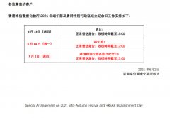 香港卓信化验所2021年端午节及香港特别行政区成立纪念日工作安